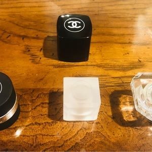Chanel parfum and skincare caps